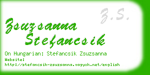 zsuzsanna stefancsik business card